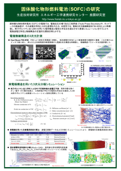 固体酸化物形燃料電池（SOFC）の研究 - 鹿園研究室 - 東京大学
