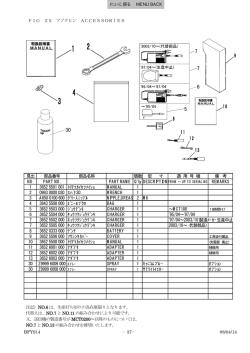 FIG 25 フゾクヒン ACCESSORIES 見出 部品番号 部品名称 個数 型