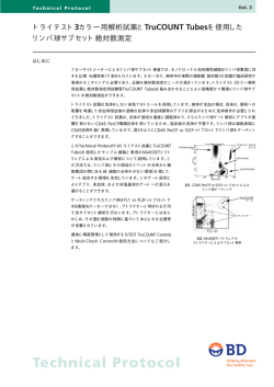 トライテスト3カラー用解析試薬とTruCOUNT Tubesを使用したリンパ球