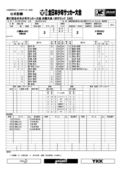 公式記録 - 日本サッカー協会