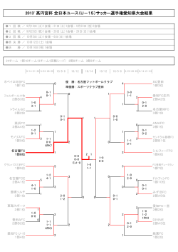 2013 高円宮杯 全日本ユース（U－15）サッカー選手権愛知県大会結果