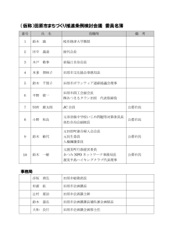 （仮称）田原市まちづくり推進条例検討会議委員名簿【PDF・107KB】