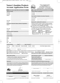 Account Application UK FEB 09 DSA RR - NSP