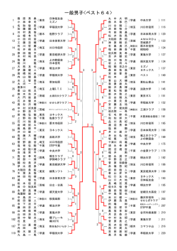 一般男子ベスト64&gt