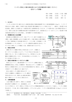ベンゼン汚染土の微生物処理における前培養効果の検討  - 土木学会