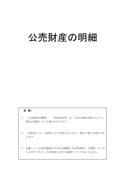 公売財産の明細 - 日本年金機構