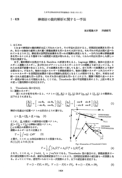 ー-628 棒部材の動的解析に関する一手法 - 土木学会