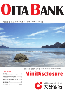 大分銀行 平成25年3月期 ミニディスクロージャー誌