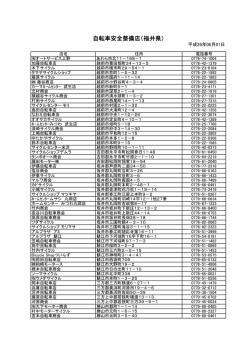自転車安全整備店（福井県）