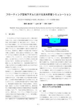 フローティング型地下ダムにおける淡水貯留シミュレーション - 大成建設