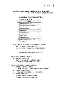 権利擁護プロジェクト【まもる部会】報告 触法障害者に必要な  - 姫路市