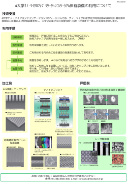 4大学ナノ・マイクロファブリケーションコンソーシアム - KAST 神奈川科学