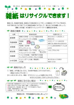 雑紙の分別方法 - www2.city.mitsuke.niigata.jps HomePage