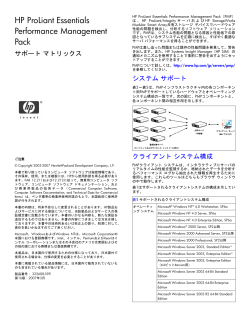 ProLiant Essentials Performance Management  - Hewlett Packard