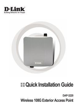 Quick Installation Guide Wireless 108G Exterior Access Point