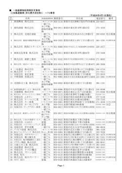 一般廃棄物処理業許可業者 収集運搬業（浄化槽汚泥を除く  - 新潟市