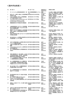 ＜国内学会発表＞ - 福岡大学 医学部