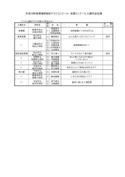 パソコン統計グラフの部入賞作品名簿（PDF：8KB） - 愛媛県