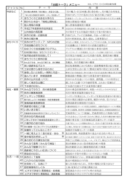 出前トーク一般メニュー（PDF - 呉市