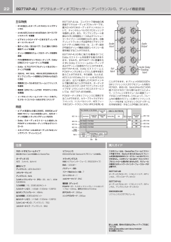 8977AP-4U デジタルオーディオプロセッサー−アンバランスI/O、ディレイ