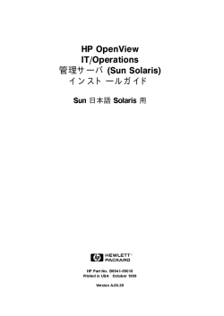 HP OpenView IT/Operations - Hewlett Packard