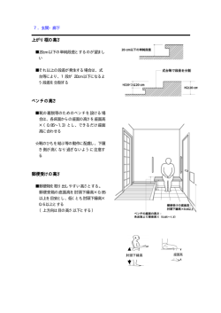 上がり框の高さ ベンチの高さ 郵便受けの高さ