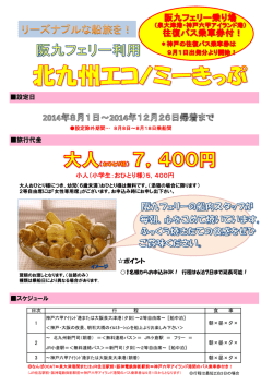 北九州エコノミーきっぷ（人のみ）