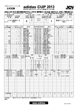 公式記録 - JCY | 一般財団法人日本クラブユースサッカー連盟
