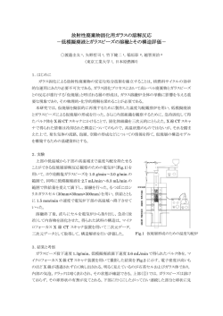 放射性廃棄物固化用ガラスの溶解反応 －低模擬廃液と  - 東京工業大学