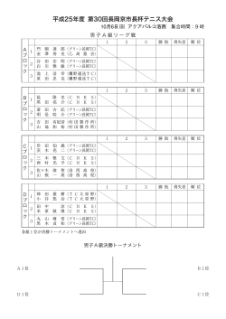 平成25年度 第30回長岡京市長杯テニス大会