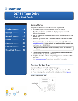 DLT-V4 Quick Start Guide (81-81283-03 A01)