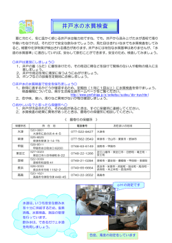 井戸水の水質検査(PDF:332KB)