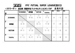 FFC FFC FUTSAL SUPER LEAGUE2013 ≪A リーグ≫ 8