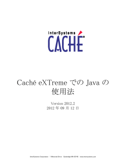 Caché eXTreme での Java の使用法