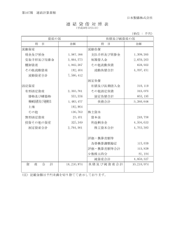連 結 貸 借 対 照 表 - 日本製線