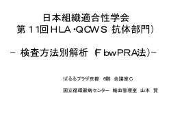 FlowPRA法 - 日本組織適合性学会