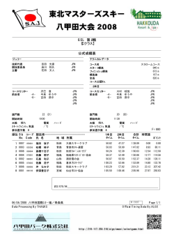GSL 第2戦 【Cクラス】 公式成績表 - 全日本スキー連盟
