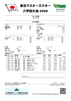 GSL 第2戦 【Cクラス】 公式成績表 - 全日本スキー連盟
