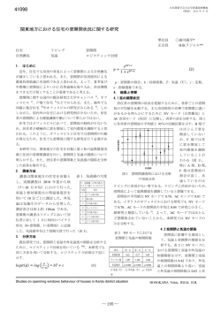 関東地方における住宅の窓開閉状況に関する研究 ―195 - 東京都市大学