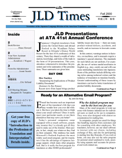 JLD Presentations at ATA 41st Annual Conference - Divisions