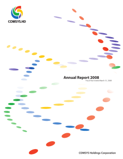 Annual Report 2008 - コムシスホールディングス株式会社