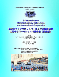 ワークショップ報告書（本文のみ） - 物質・材料研究機構