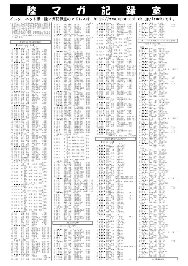 07年10月号 陸マガ記録室 Sportsclick