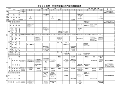 平成25年度 中央大学藤沢白門会行事計画表