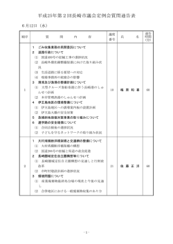 質問通告表のダウンロードはこちら - 長崎市
