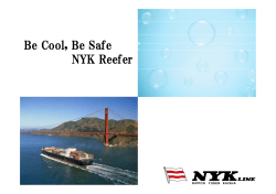 Be Cool, Be Safe NYK Reefer - NYK Container Line