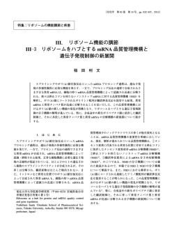3. リボソームをハブとするmRNA品質管理機構と遺伝子発言制御の新展開