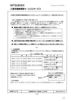 正面カバー取扱注意のお知らせ