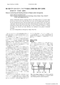 微小重力下におけるティラピアの遊泳と摂餌行動に関する研究 - Airex