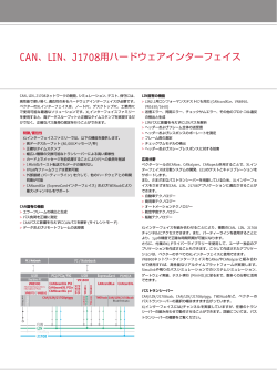 CAN、LIN - ベクター・ジャパン株式会社